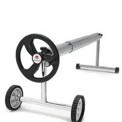 inground above ground Swimming Pool Cover Reel Pool Cover roller with Stainless Steel Stands