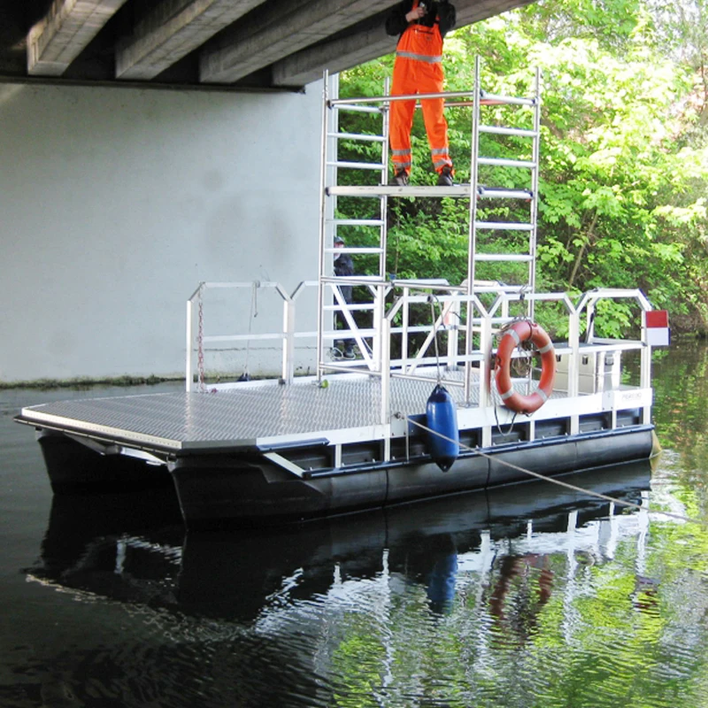 Floating fishing Pontoon boat pontoon float water boat sea platform