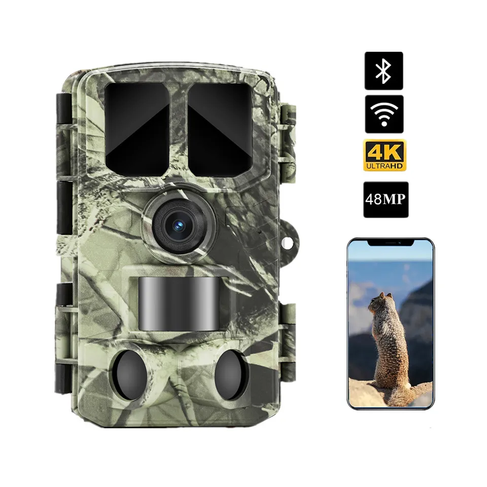 New Hot  Selling 4K  48PM Wifi Bluetooth  Wireless Control Remote  App Live View Outdoor Wildlife  Motion Detection Trail Camera