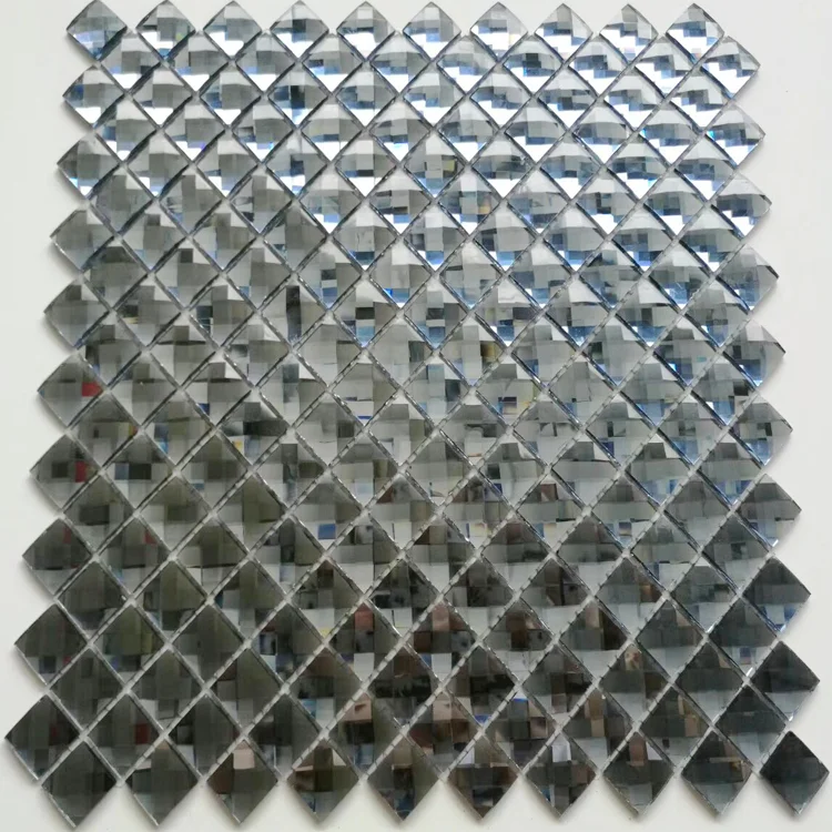  Зеркальная мозаика в форме алмаза зеркальная стеклянная плитка