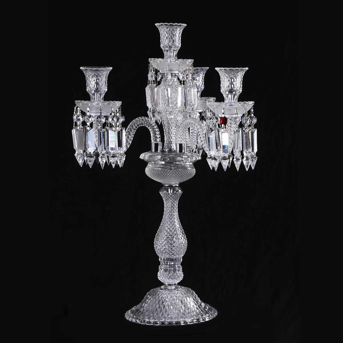 Exquisite 3 Arms Crystal Candle Holder & Candelabra For Weddings Candelabra Wedding Centerpiece