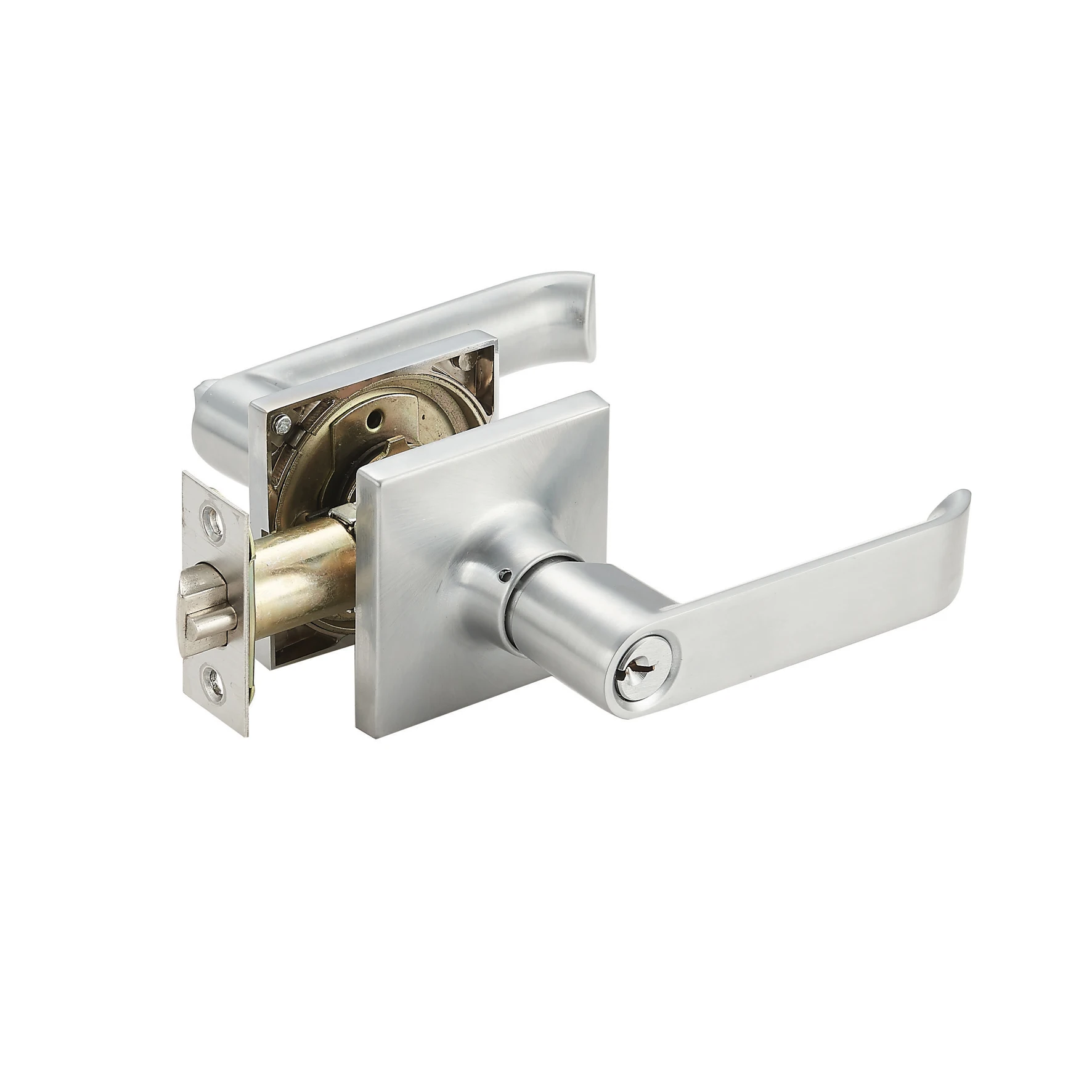 Hot Selling OEM American Modern Grip Door Lever Tubular Cylindrical Lockset Keyed Handles With Door Latch