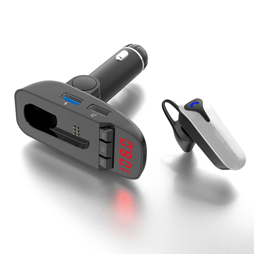 FM-трансмиттер GXYKIT ER9 с 2 USB-портами 5 В 3 1 А