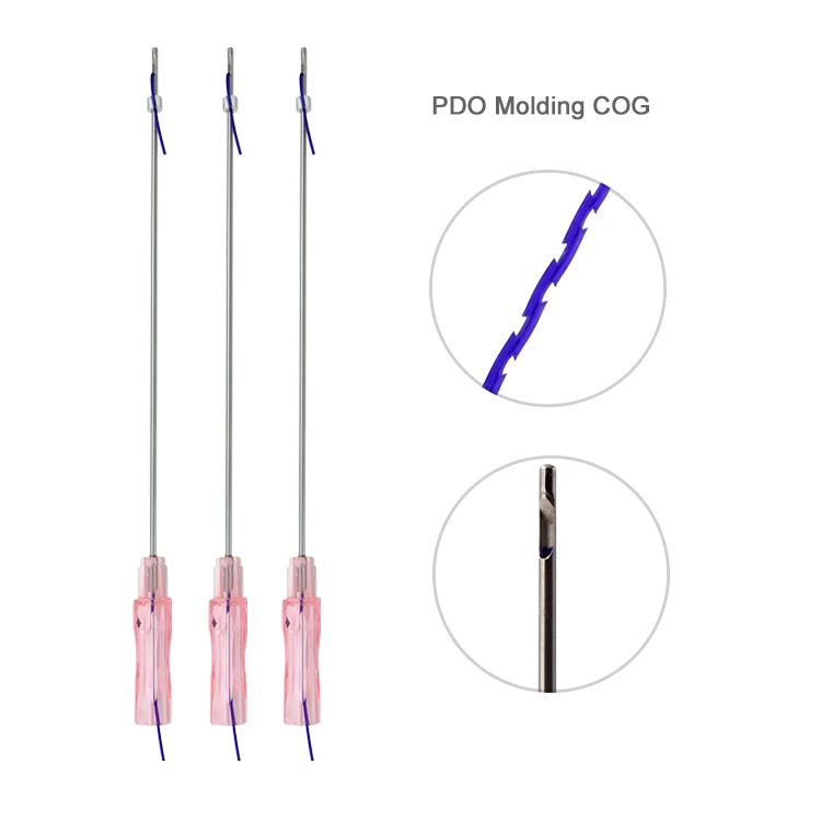 fishbone Cog lifting threads hilos tensores 18g 100mm molding pcl pdo thread face lift pdo thread cog