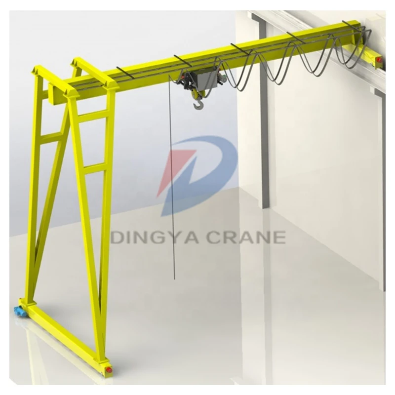 Warehouse High Quality Single Girder Electric Mobile Type customizable 5/10/16 ton semi single girder gantry crane for sale