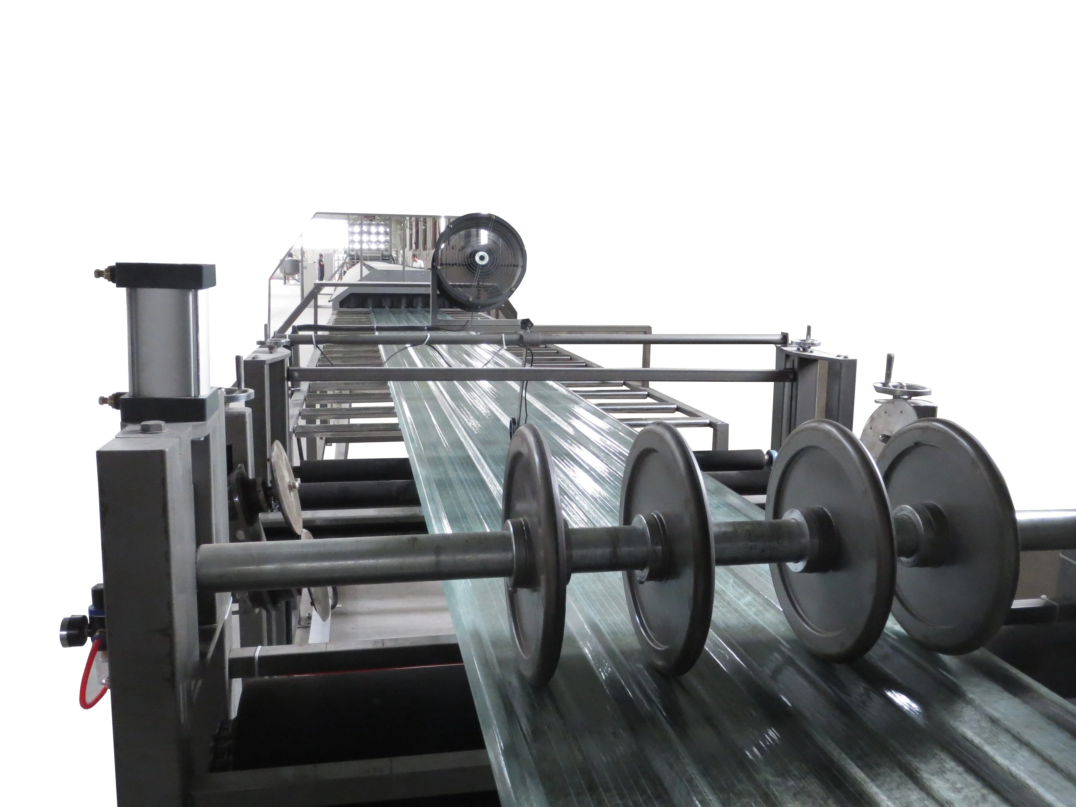 FRP grp fiberglass Corrugated transparent skylight roofing sheet Tile making Machines for grp