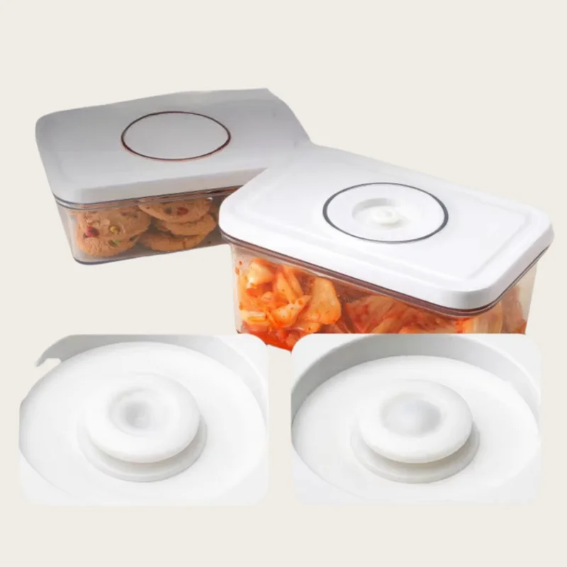 Transparent 3 in 1 Airtight Vacuum Canister Set Rectangle Meat Storage Vacuum Container Vacuum Food Storage Container Canister