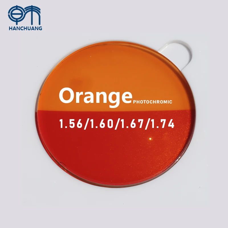 1.61 Blue Cut Photochromic With Seven Colors Single Vision Plano Degree SHMC Green AR Coated Spectacle Eyeglasses Lenses