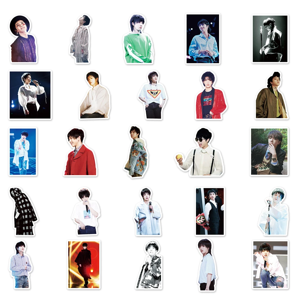 50Pcs Factory Direct Waterproof 4-8CM Offset Car Sticker Star Hua Chenyu Cartoon Sticker
