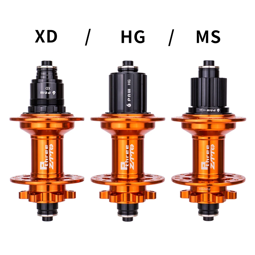 Ступица дискового тормоза ZTTO MTB с 6 отверстиями 32 отверстия P3 VS DT 370 xm490 D041SB D042SB сквозная ось быстросъемный 142 135 герметичный подшипник оранжевого