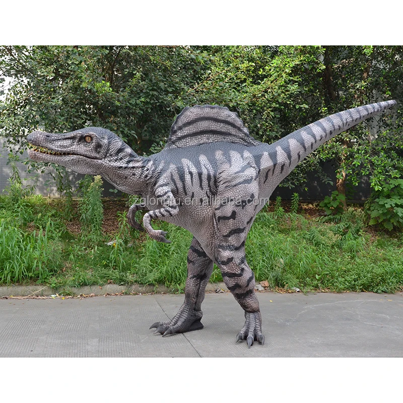 Wearable Animated Hidden Legs Lifelike Realistic Life Size Real Dinosaur Costume Raptor for Sale