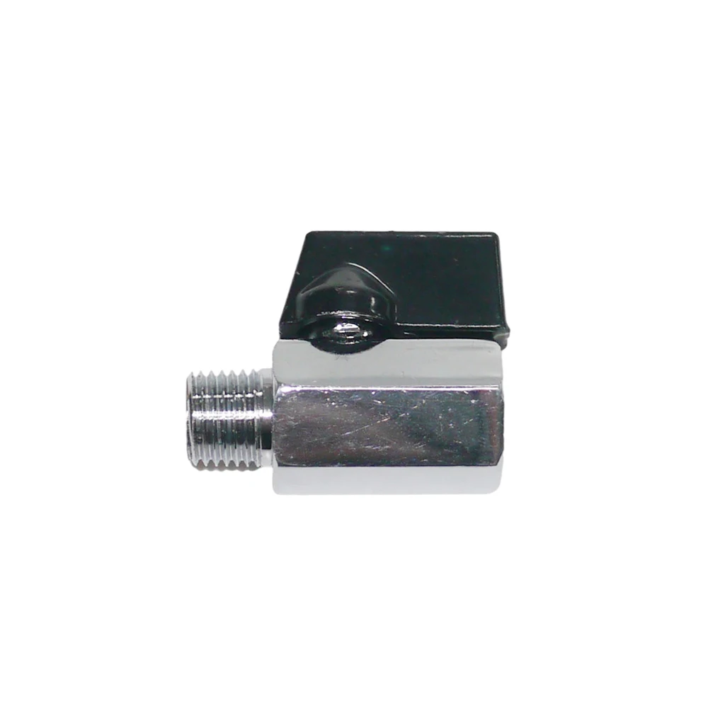 Wheelsky High Quality Chromed Plated 1/4 NPT Mini Brass Ball Valve