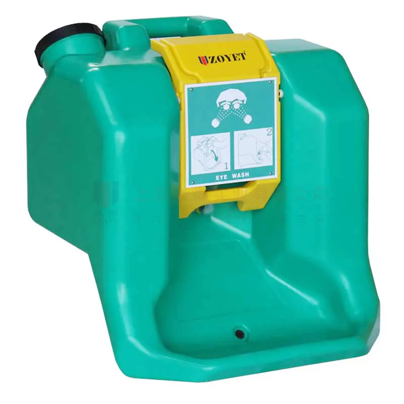 ZOYET 16 галлонов безопасная портативная мойка для глаз с тележкой, мойка для глаз