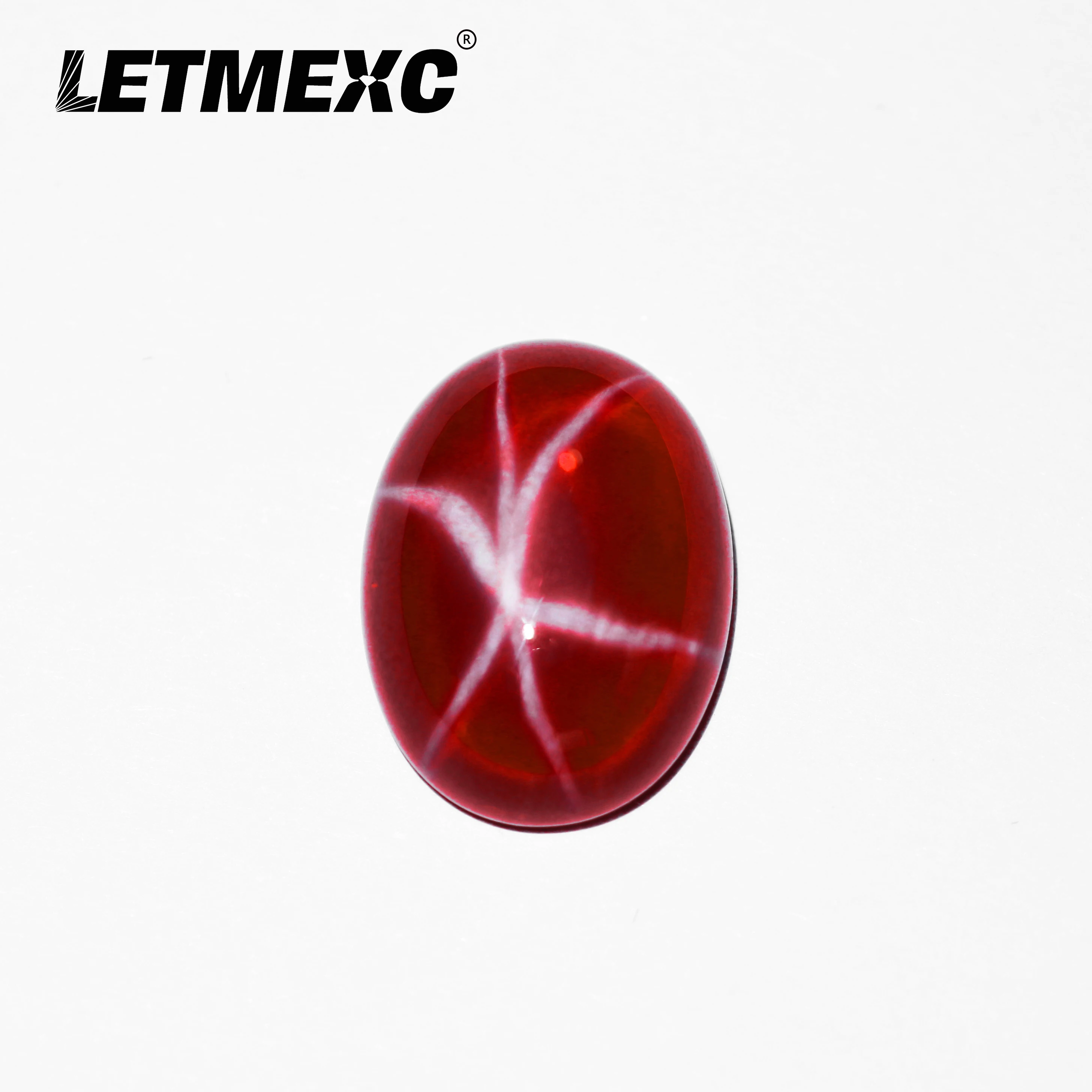 LETMEXC Lab Created Oval Cabochon Ruby Stone Synthetic Star Ruby Gem Price Loose Gemstone For Jewelry Wax Casting