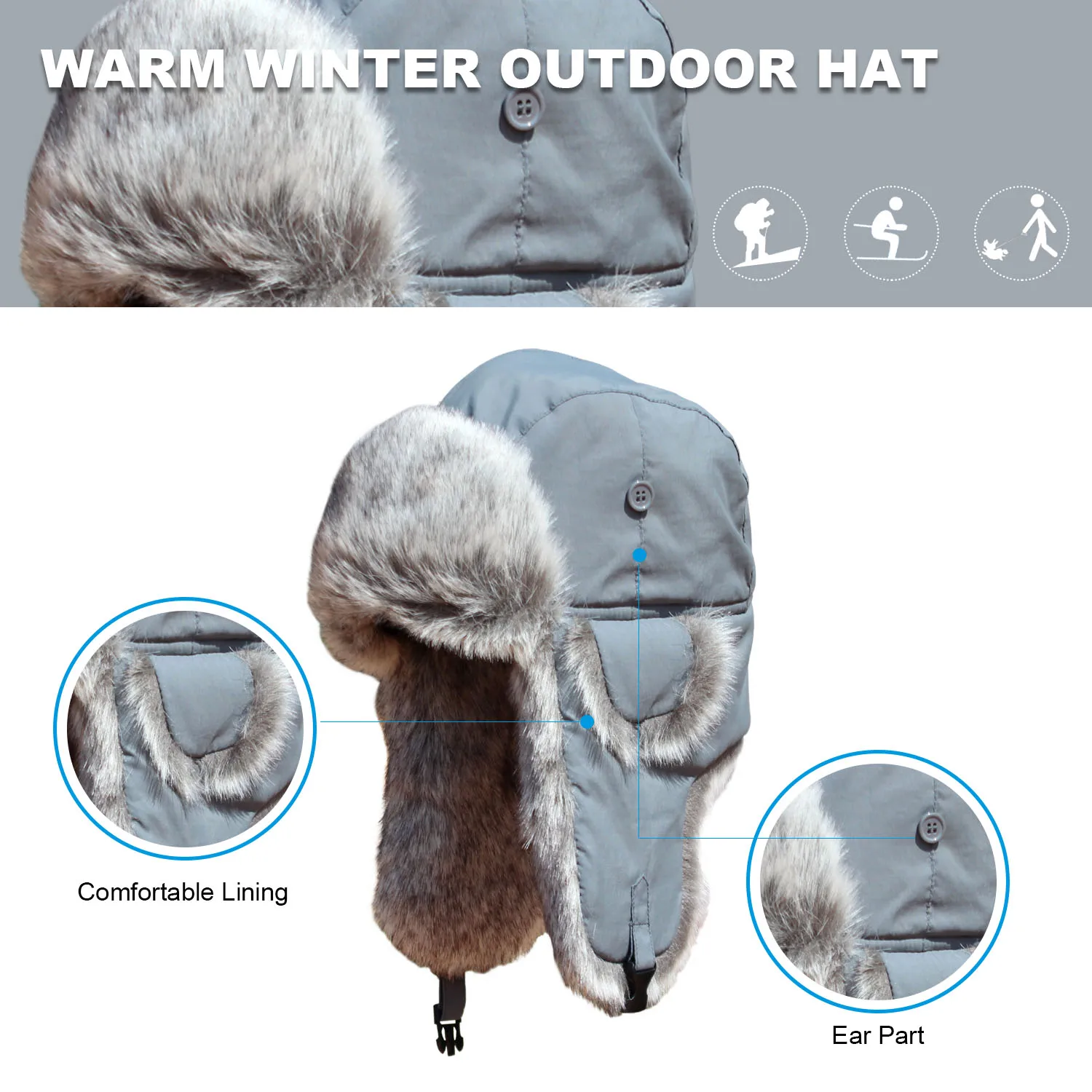 Оптовая продажа, индивидуальная шапка унисекс из натурального кроличьего меха, шапка авиатора BLKRED