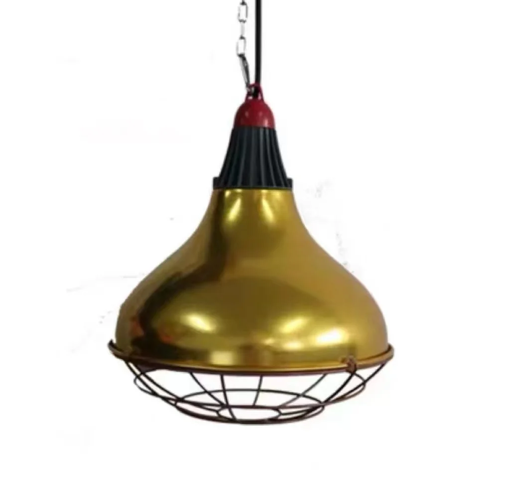 China Factory Wholesale Gold Durable Livestock Insulation Lamp Shade Animal Husbandry Heat Lamp