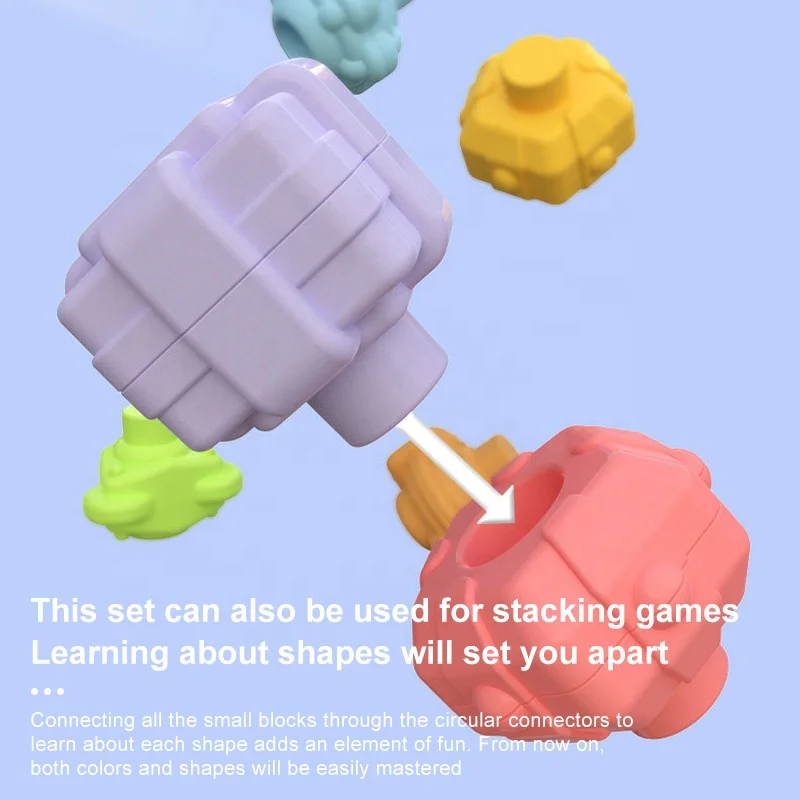 Baby montessori educational Colorful Shape Blocks Sorting Game Baby Fun Shove Shove Toy Kids grips exercise sensory toys