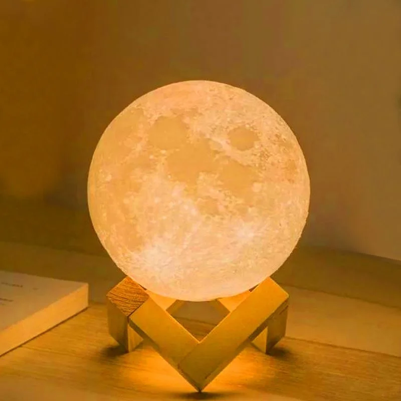 Hot Sale DIY Engrave Blank Acrylic Lamp Wood Base 3D LED Night Light Decorative Table Bedside Lamp//