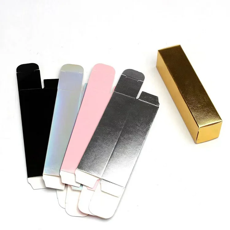 Bullet Custom Logo Printed Lipgloss Pink Lipstick Small Cardboard Cosmetic Packaging Boxes