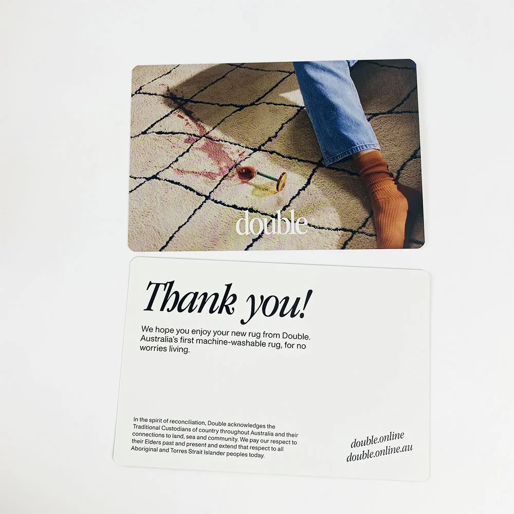 Double Sides Small Business Full Color Printing Art Paper Custom Design Greeting Business Post Cards Thank You Cards