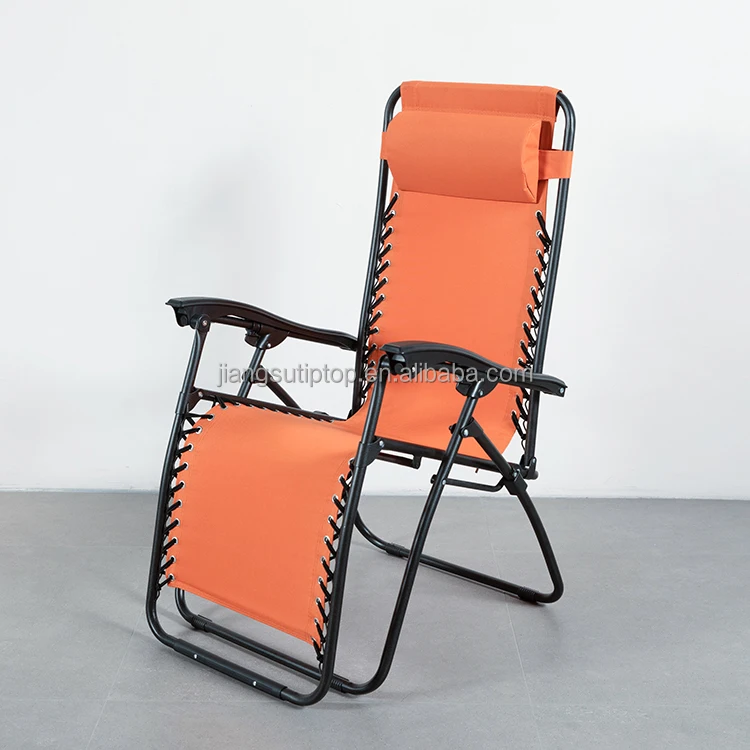 TIPTOP Garden Lazy Chair Zero Gravity Chair Beach Recliner Outdoor Metal Folding zero gravity camping chair