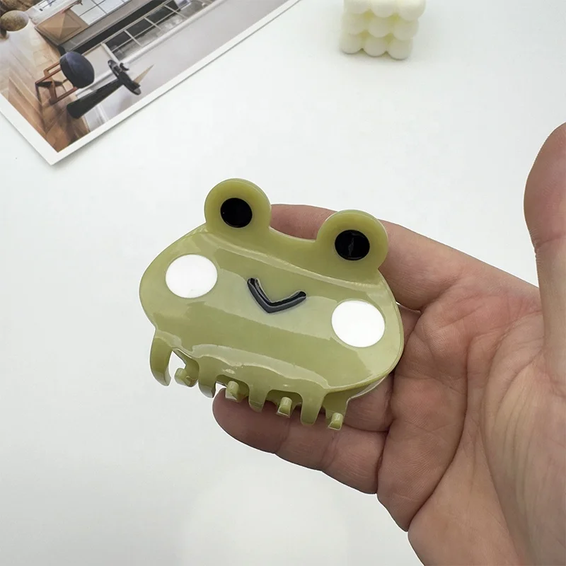 Customized mini frog hair claw cute animal xl claw clip headwear.