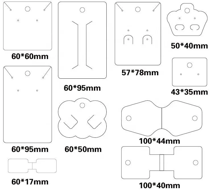 Custom Logo brand paper jewelry display packaging card Earring Necklace Display packing Jewelry cards