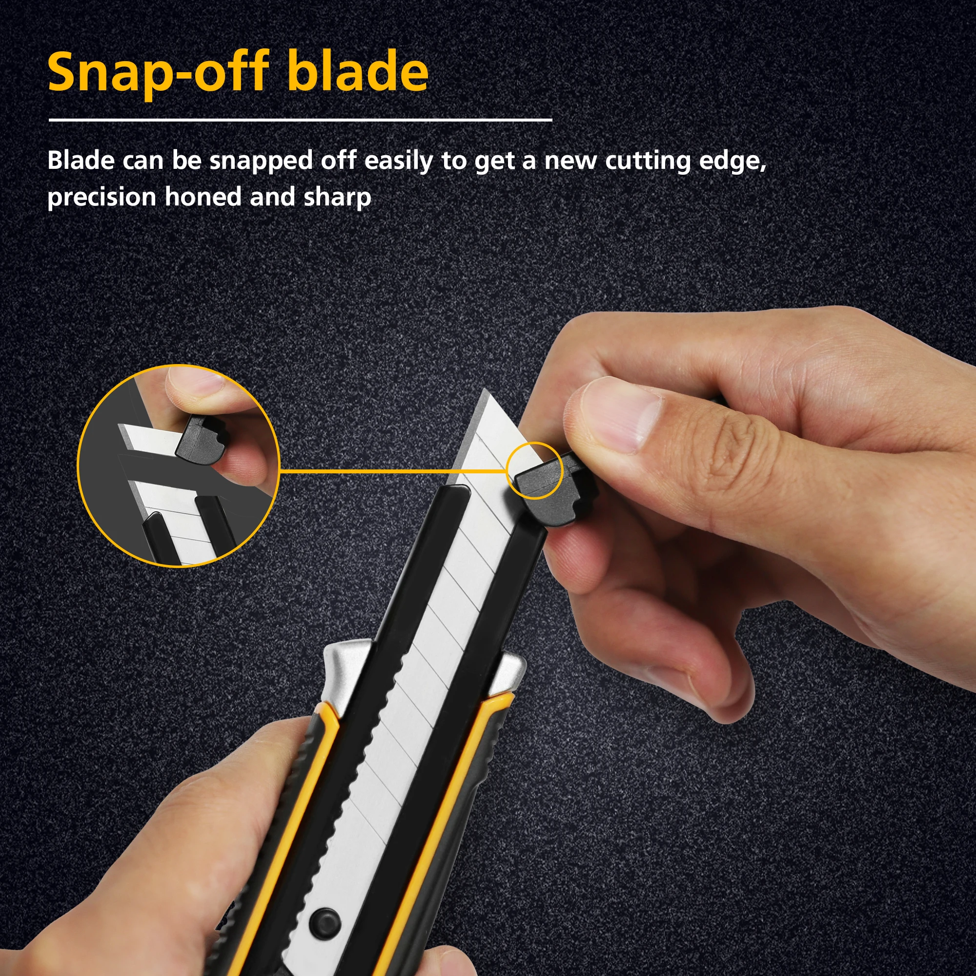 ZY-510 Custom Heavy Duty Aluminium Alloy Handle Utility Knife 18mm Sk2 Snap off Blade Knives Multi-functional Cutter Knife