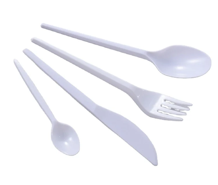 White PS disposable plastic kitchenware