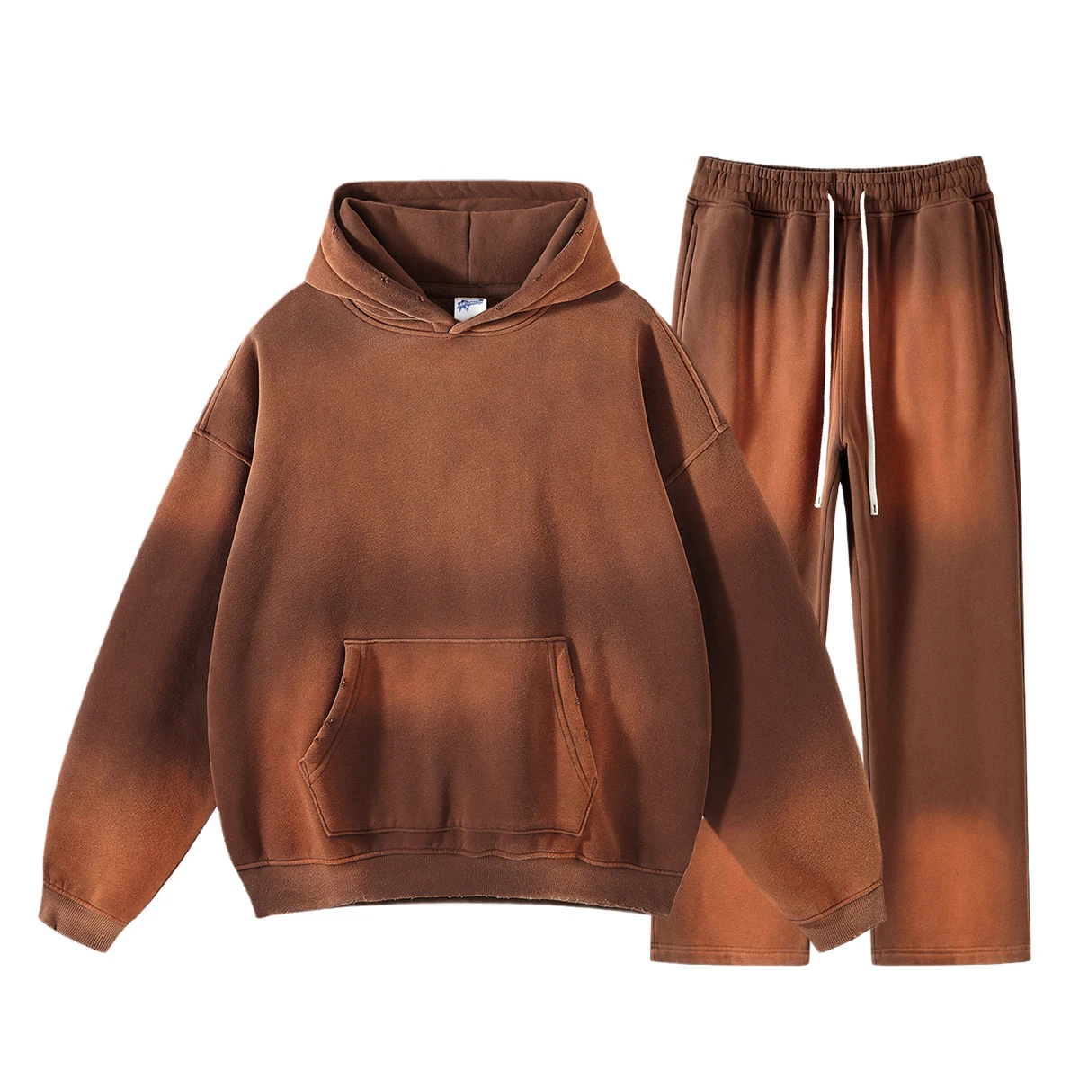 Hot Selling Custom Oversized Vintage Tie Dye Mens Sweatpants And Hoodie Set