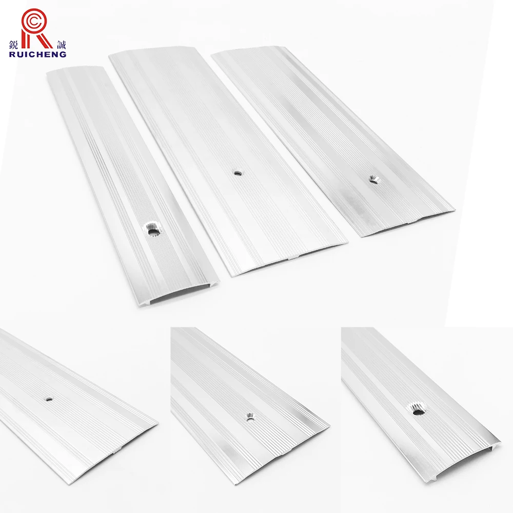 Wood Laminate Floor Metal Threshold Non-Slip Wide Bendable Silver Transition Trim