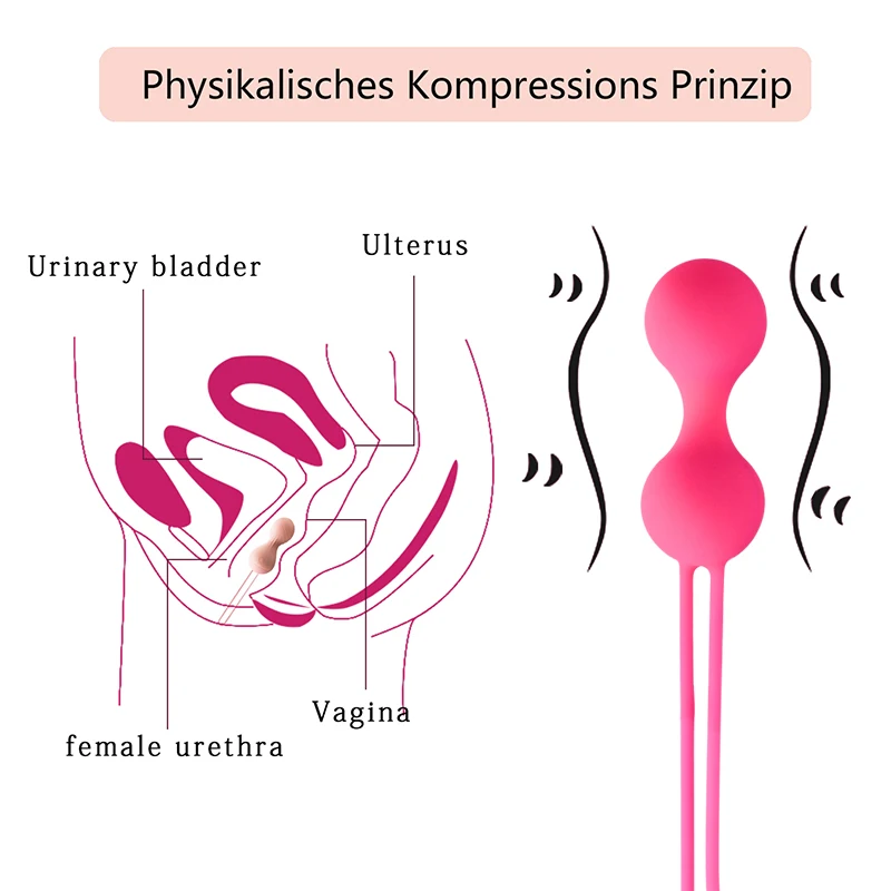  Mute Design Safe Rose Red Waterproof Tighten Massage Sex Toy Women Magnete Kegel Ball
