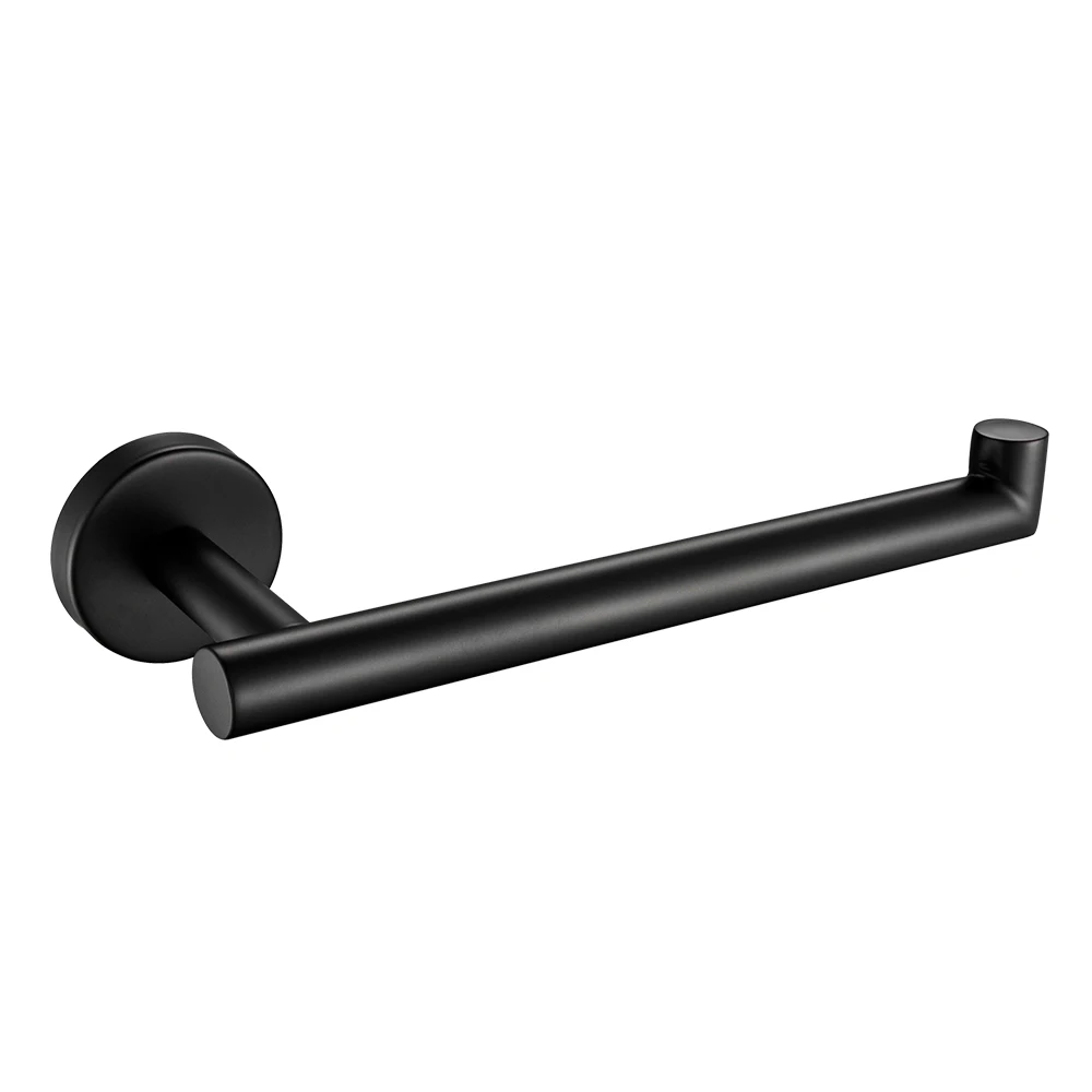 Modern Matt black stainless steel 304 Robe Hooks Toilet Paper Holder Towel Rail bathroom accessories set
