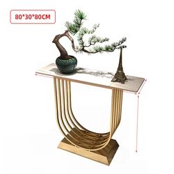 High Quality Home Furniture Living Room Console Table Hallway Gold Marble Console Table