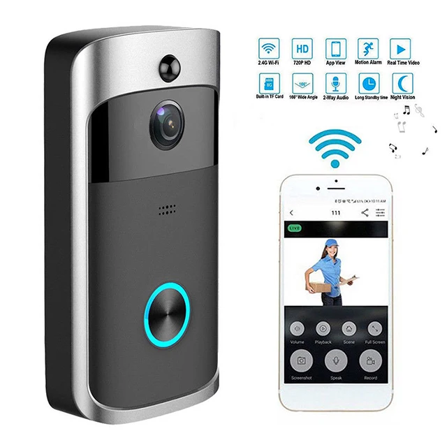Mingke завод 2-проводной Видео Wi-Fi Home Tuya домофонный звонок по кольцевому объективу умный беспроводной