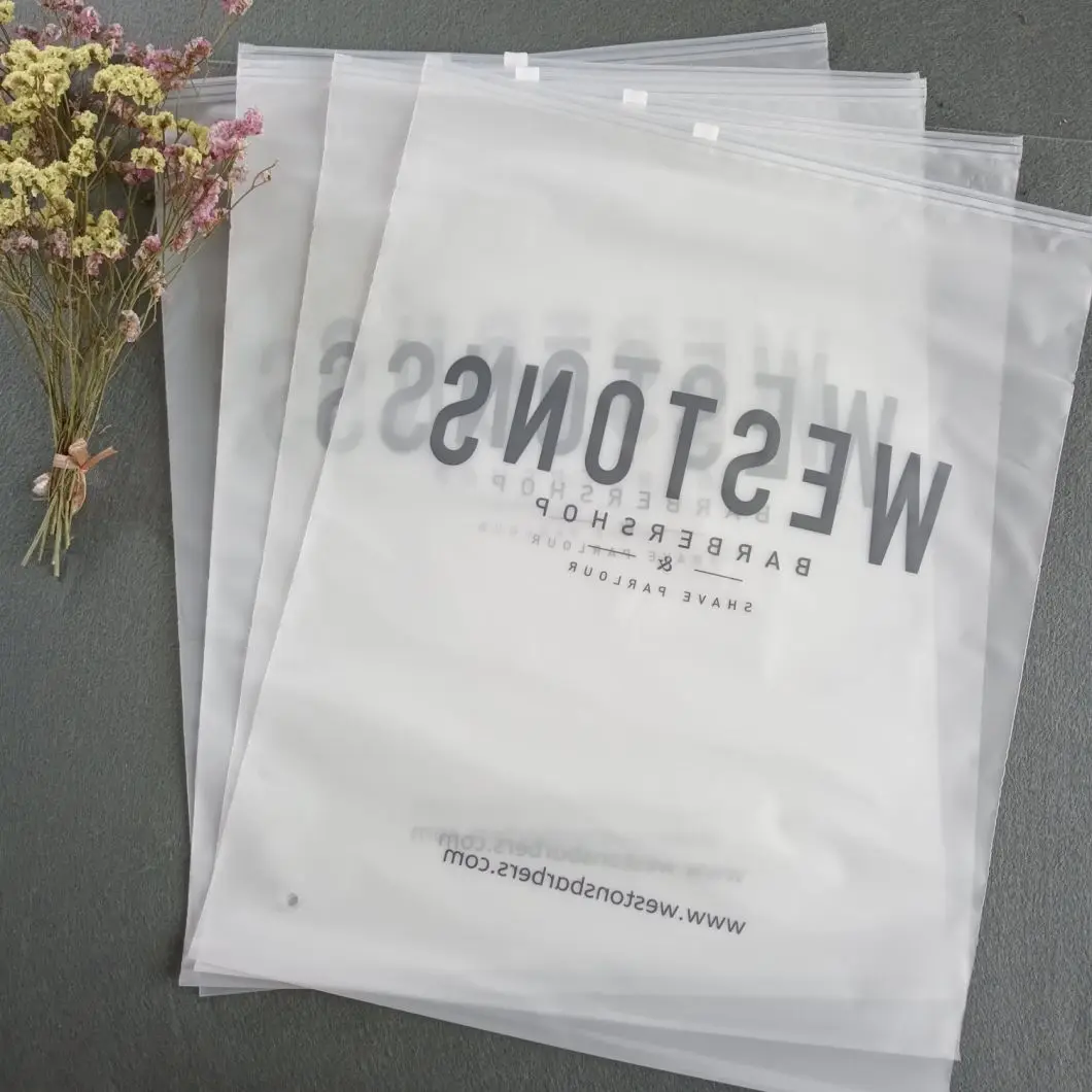 Free Shipping Clothes Bag Zipper Frosted Custom Plastic Clear Laminated for Other Underwear Packaging