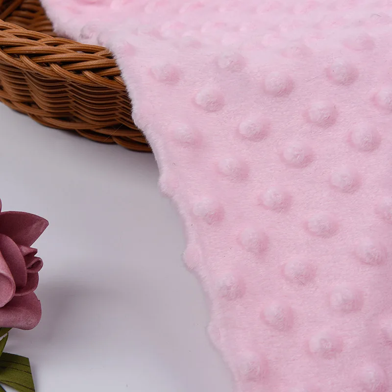 Micro Fleece 100% Polyester Embossed Super Soft Plush Minky Velboa Fabric