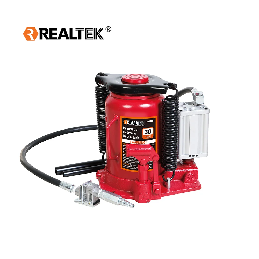 Realtek Adjusted Flexibly Height Special Car Tools 30ton Automotive Pneumatic Hydraulic Bottle Jack