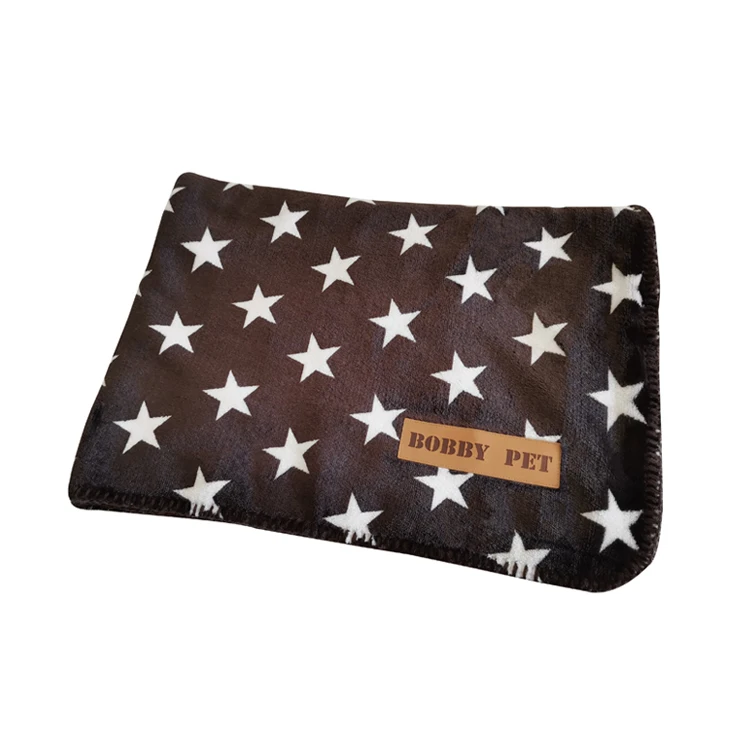 Bobbypet hot sale pet dog blanket warming dog throws printing flannel cat dog sleeping blanket washable