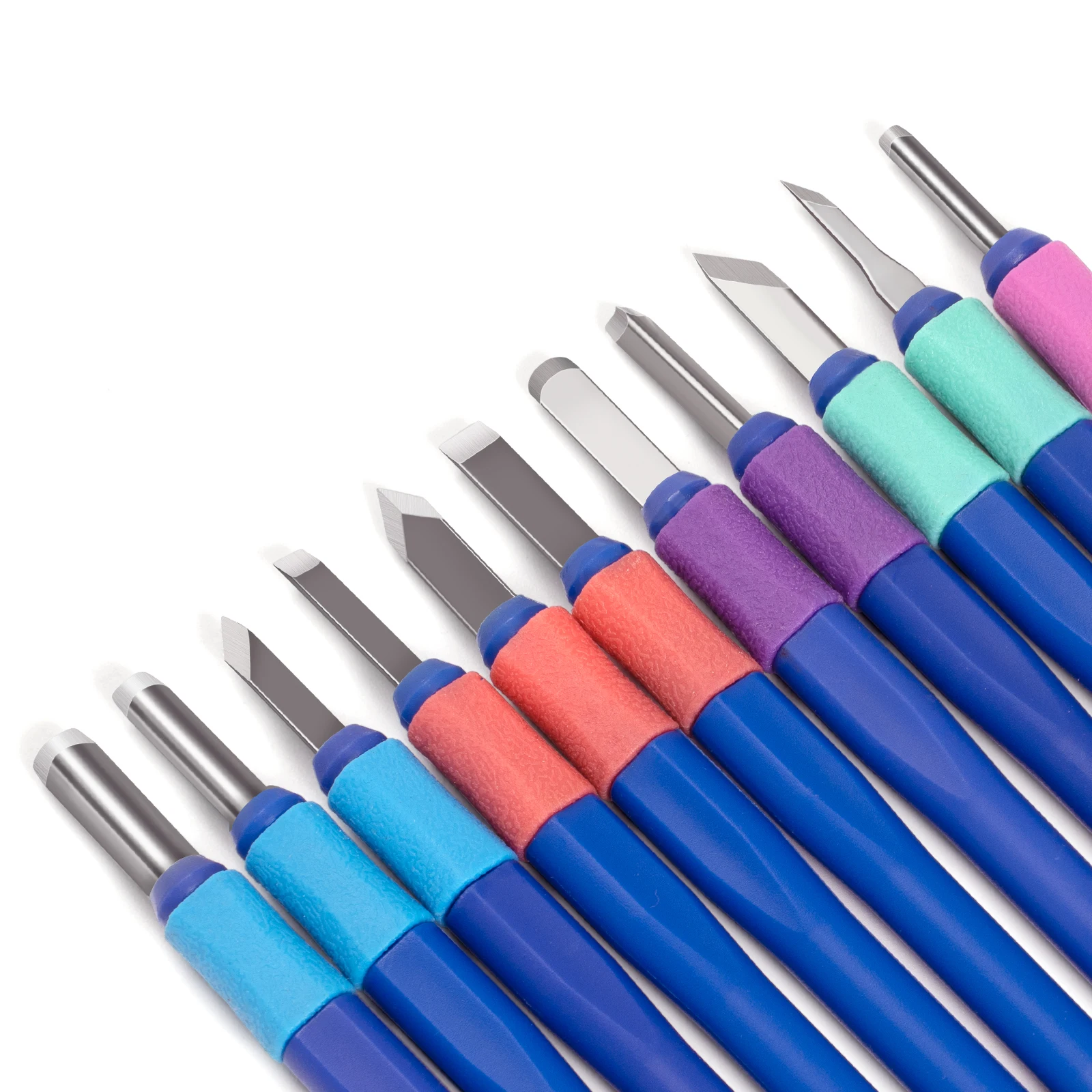 Sk2 Wood Carving Chisel 7pcs Plastic Handle Wood DIY Carving Knife For Carving
