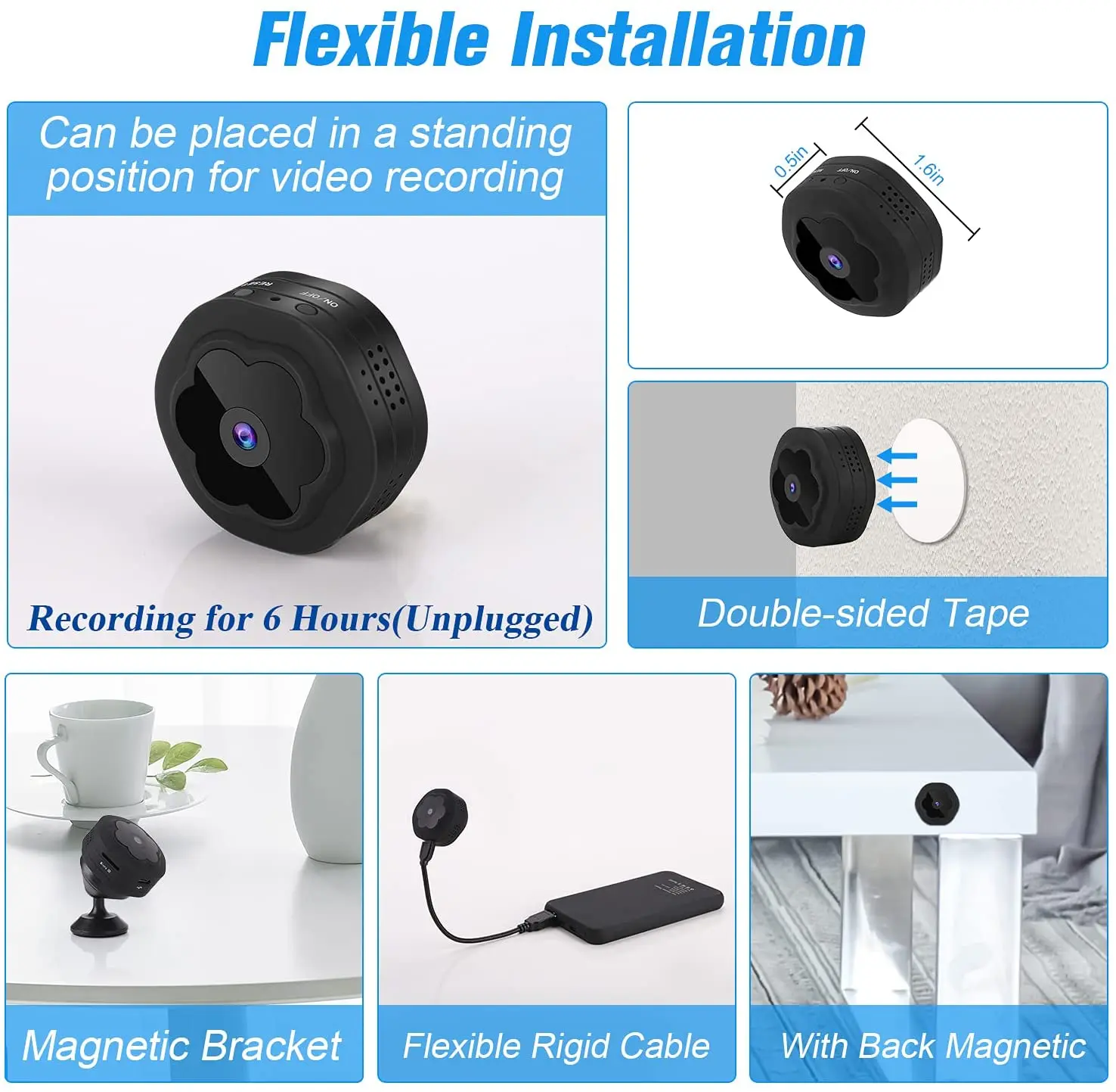 Outdoor Hunting Security Camera System Portable Removable Memory Card Small Camera Off Network Kids Mini WiFi Cameras