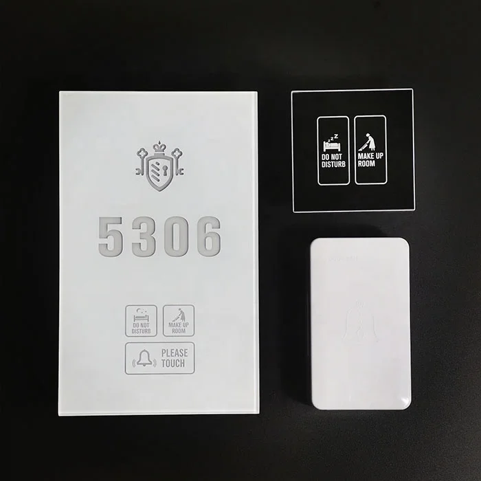 Таблички с дверными знаками из закаленного стекла не беспокоить для гостевых номеров отеля