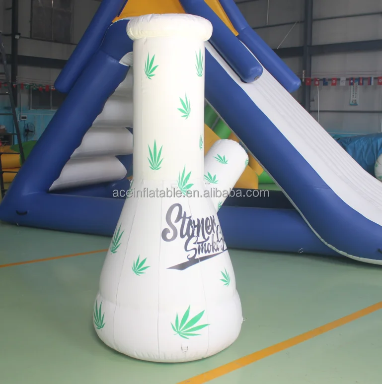 Outdoor advertising Inflatable Giant inflatable smoke beaker water pipes model Smoking Bongs Balloons inflatable beaker bong