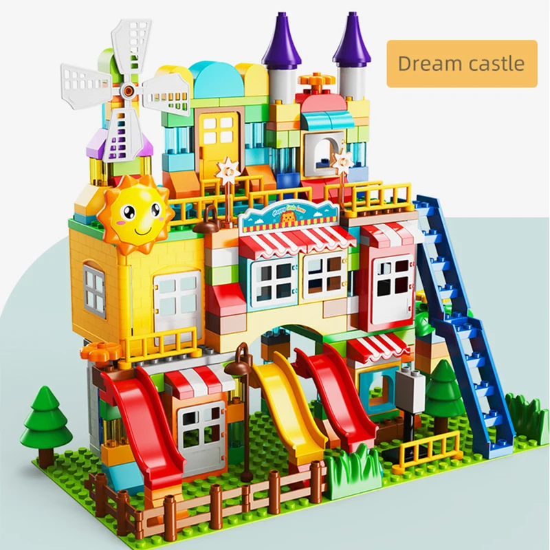 447 large particles of ABS plastic building blocks playground theme building blocks