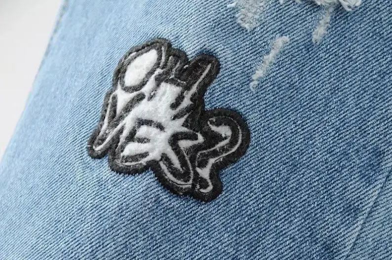 
wholesale embroidery patch women jeans 