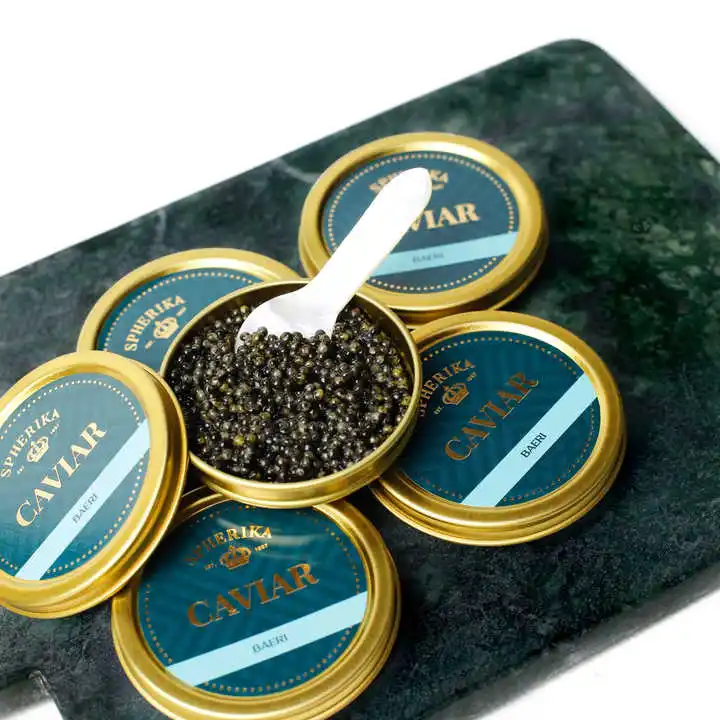 Luxury 97.5% Sturgeon Roe Caviar For Sale Sturgeon Black Firm Fine Caviar With A Soft Shell Price In Spain