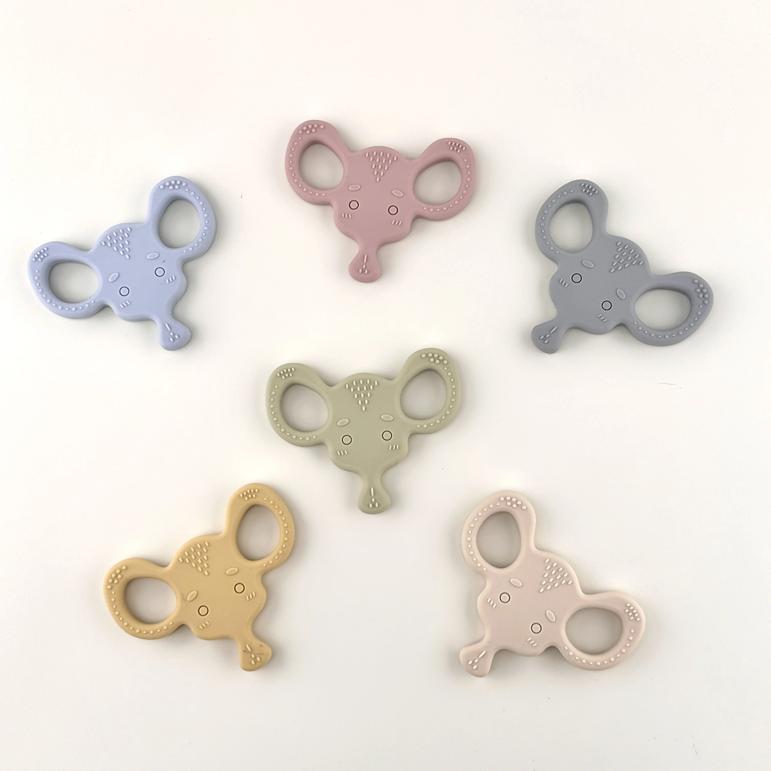 CE molar teeth toy 0-6 months animal silicone elephant baby teether toddlers sensory soothe fidget toy teething rings for babies