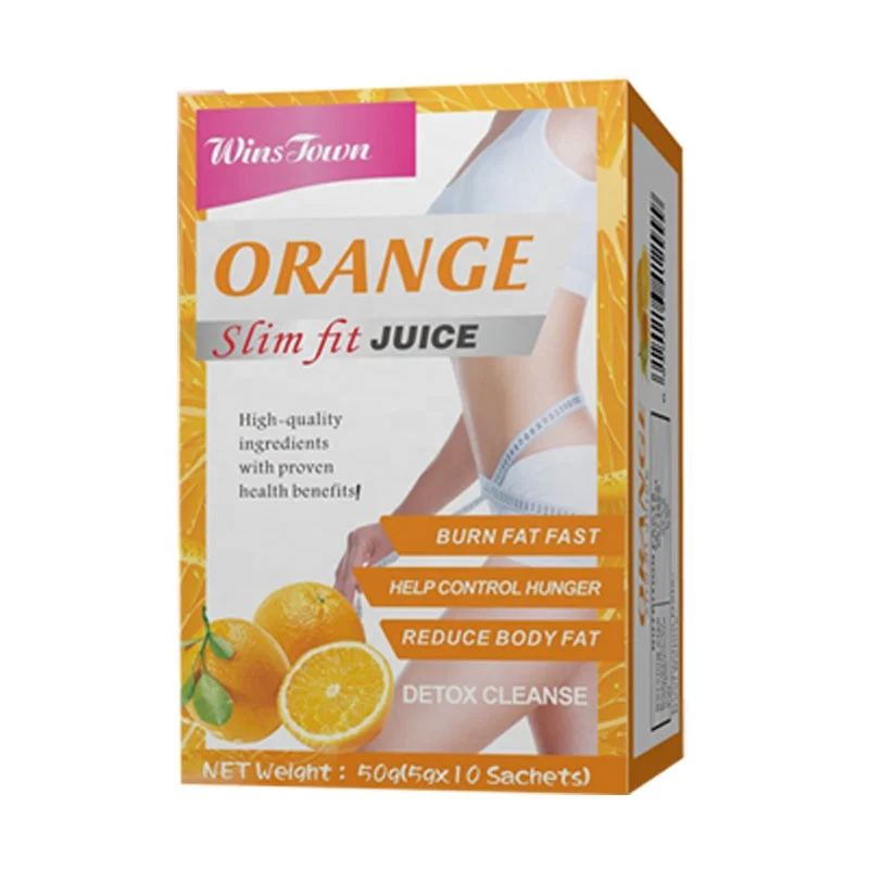 Herbs Orange flavor slim fruit juice powder diet flat tummy Detox Weight loss slimming juice belly fat burn