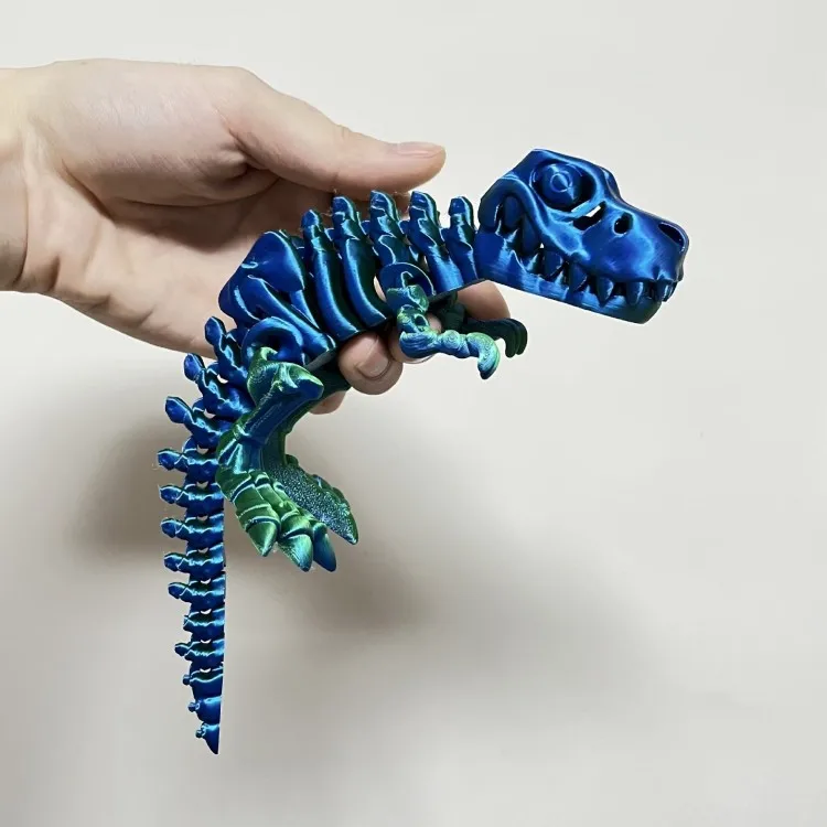 3D Printed Rapid Prototyping Fidget Toy Articulated Tyrannosaurus Rex Skeleton Dinosaur Model 17/25cm Rotatable Gift