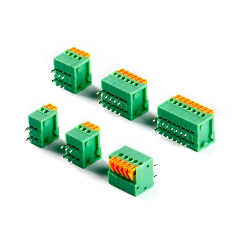 Double Row Horizontal Plug 150V 2A 2.54mm Pitch Spring Type PCB Terminal Block KF141R-2.54-8P/6P/5P/4P/3P/2P